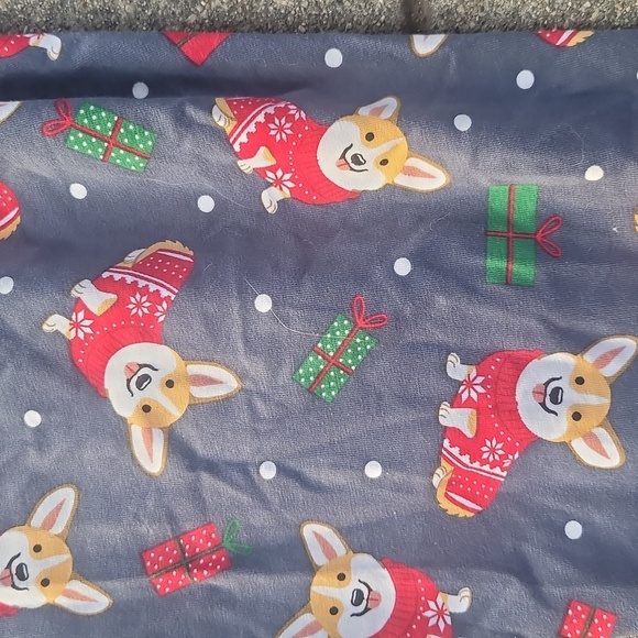 No boundaries xxl 21 plus size Christmas corgis leggings gray tan red - Picture 5 of 5